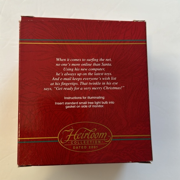 Carlton Santa Online Hanging Tree Ornament Dated 2001. Lightable open - Picture 2 of 4